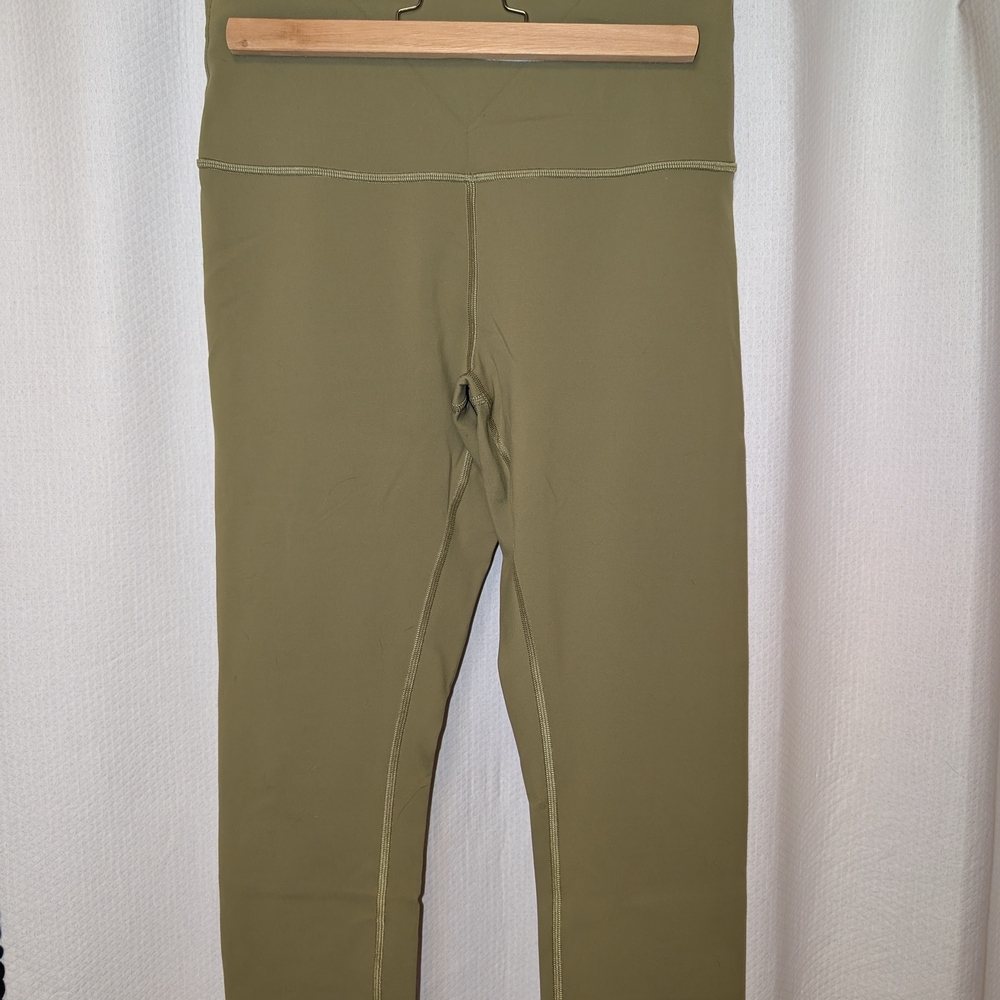 Lululemon Olive Green Cutoff High-Waisted Leggings